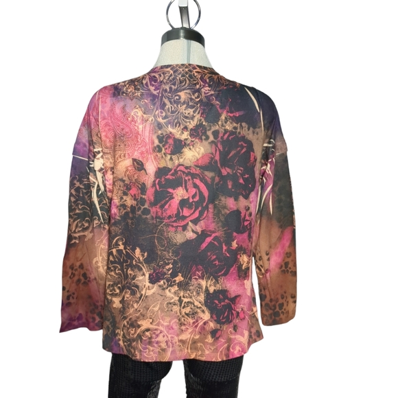 Multicolor Brown and Pink 3/4 Sleeves Size L - Picture 6 of 13